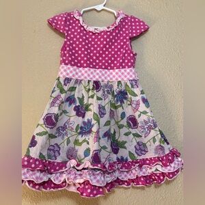 Matilda Jane Pink Polka Dot and Floral Dress